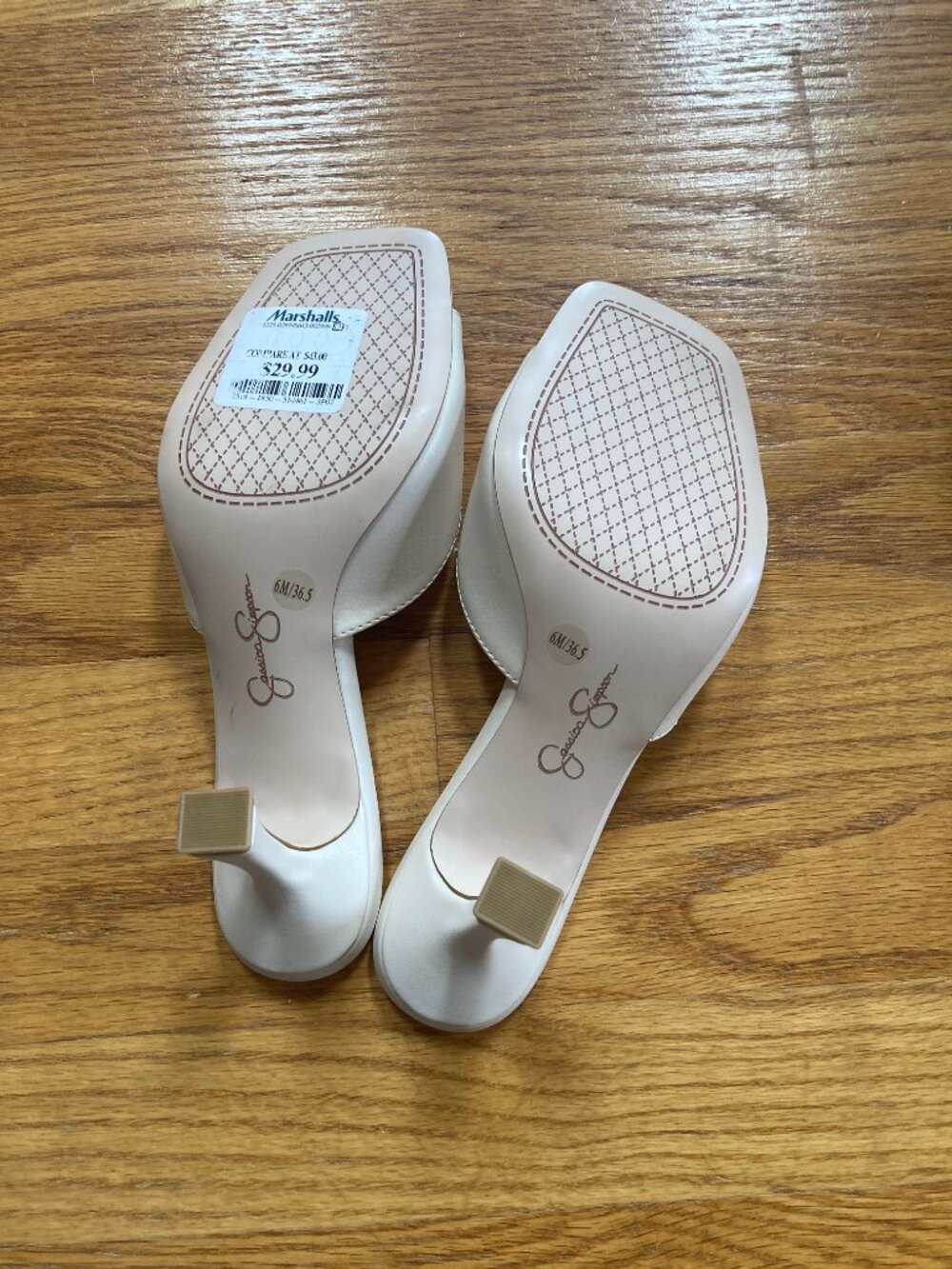 Jessica Simpson Peep Toe Slide Heels - Picture 6 of 15